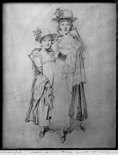 Die Montagu-Schwestern in Rom, 1815 von Jean Auguste Dominique Ingres